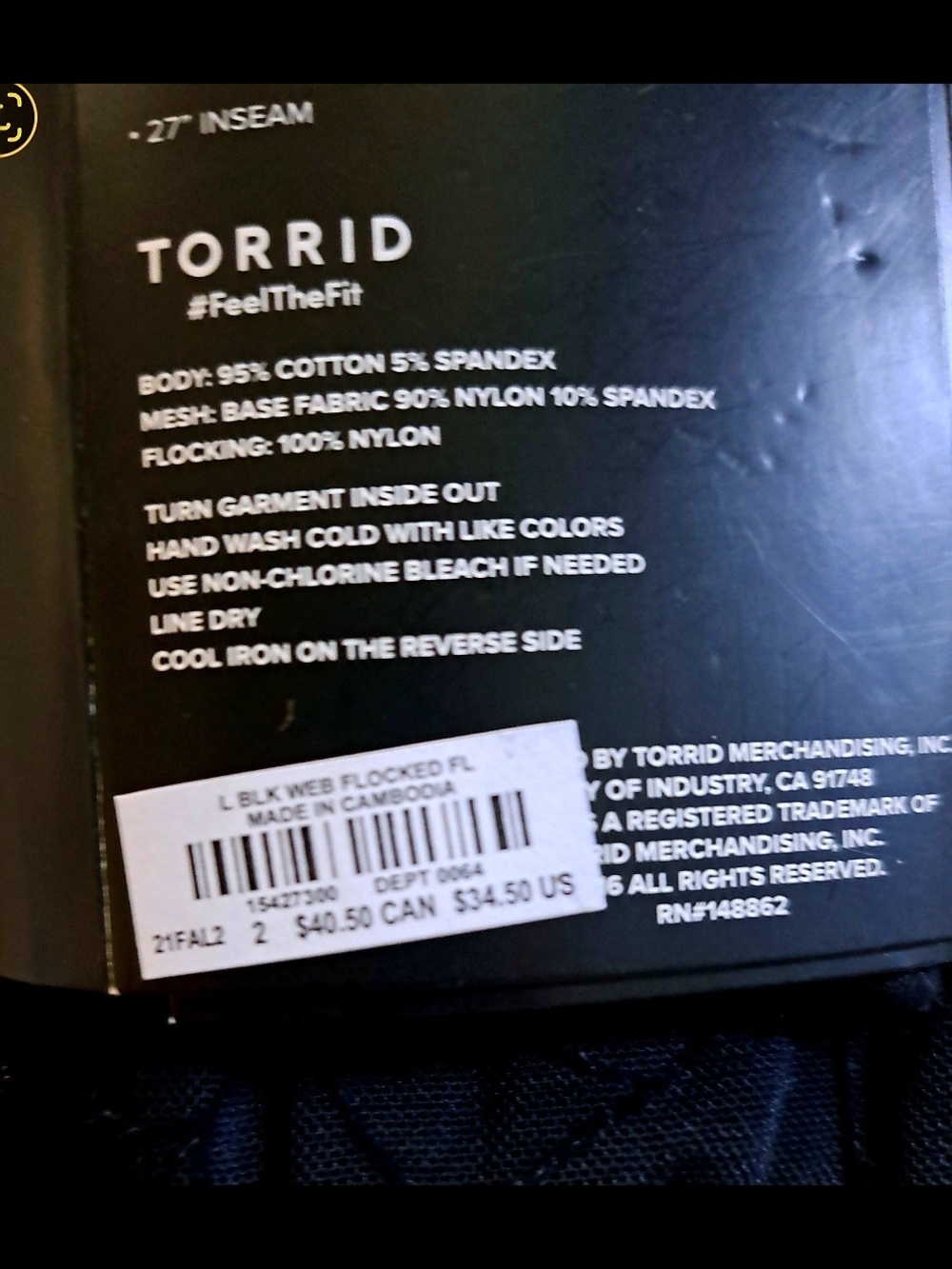 NWT TORRID SPIDER WEB HALLOWEEN SHEER LEGGINGS SZ 2X - Picture 4 of 4